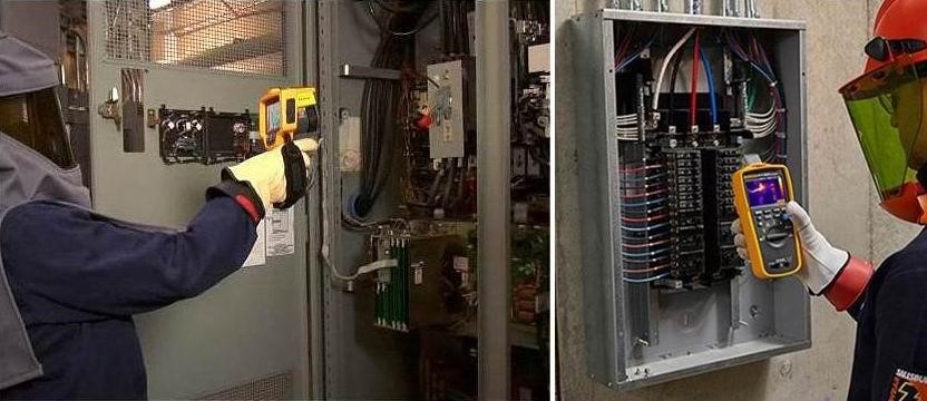Для использования тепловизора приходится открывать дверь распределительного щита, что в ряде случаев создает опасность поражения током